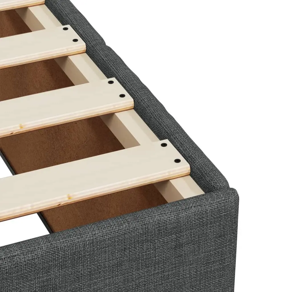 Bed Frame Dark Grey 90x190 cm Bedroom Furniture