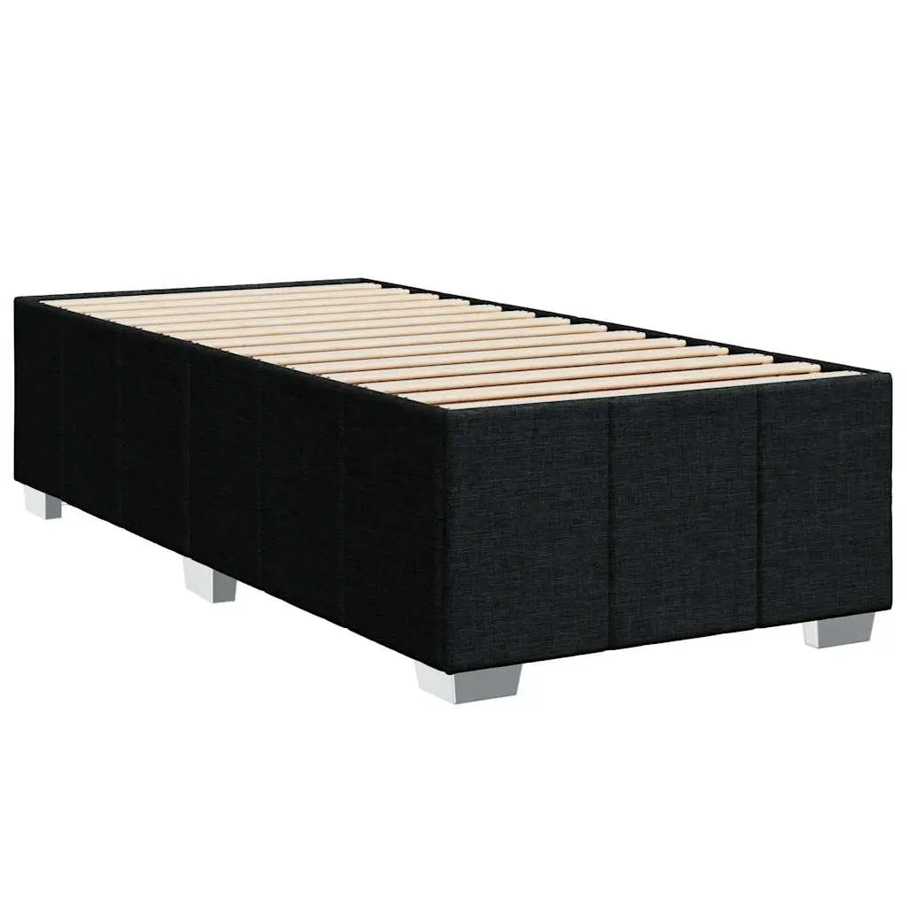 King Single Black Upholstered Bed Frame