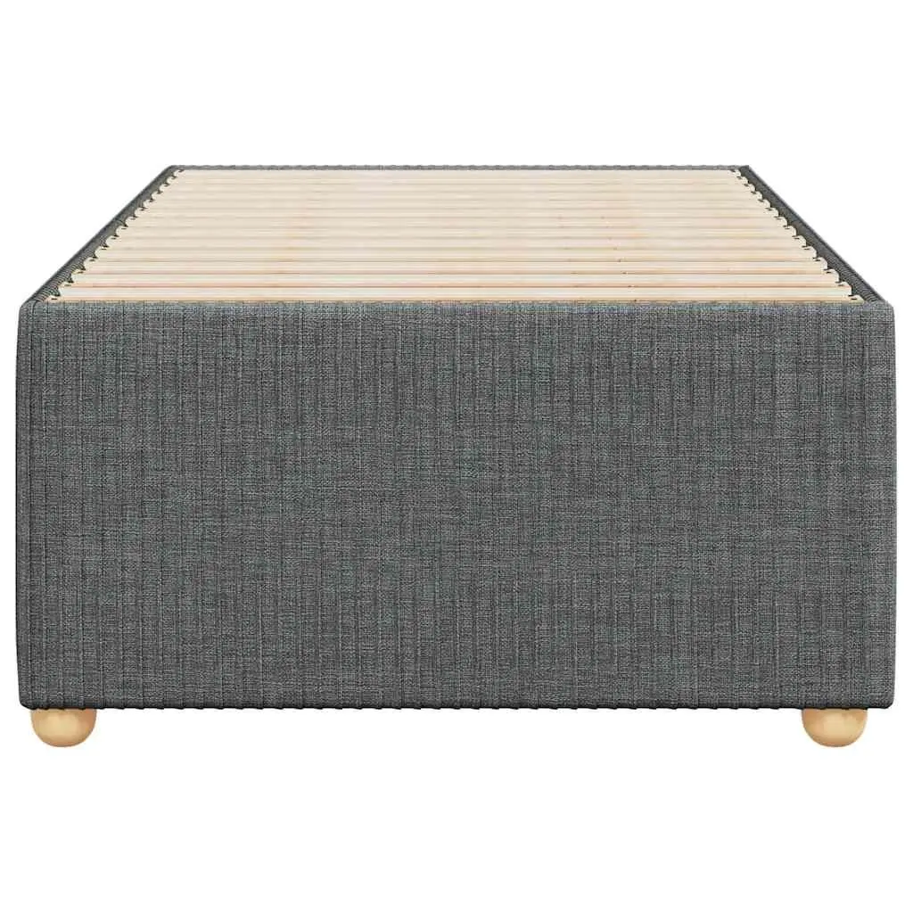 Grey Bed Frame 90x190 cm with Slatted Base