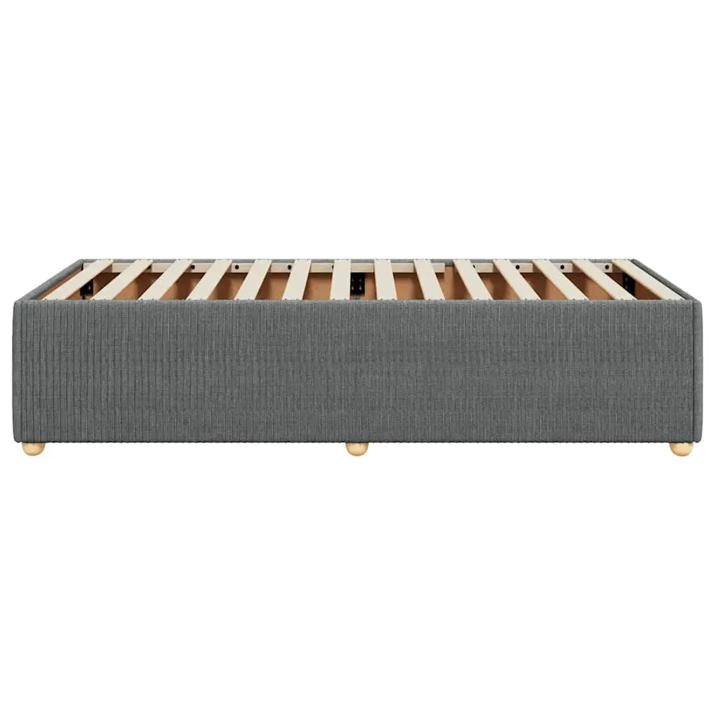 Grey Bed Frame 90x190 cm with Slatted Base