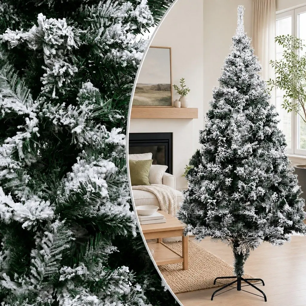 Artificial Christmas Tree 400cm Green Flocked Snow for Holiday Decoration