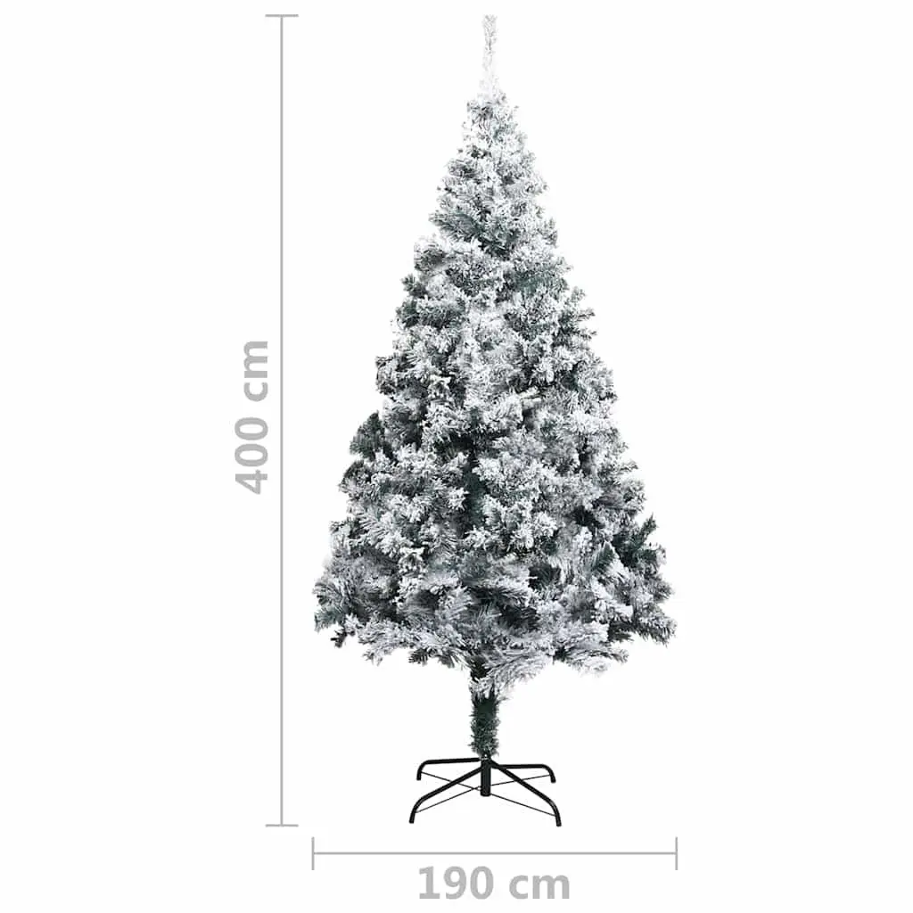 Artificial Christmas Tree 400cm Green Flocked Snow for Holiday Decoration
