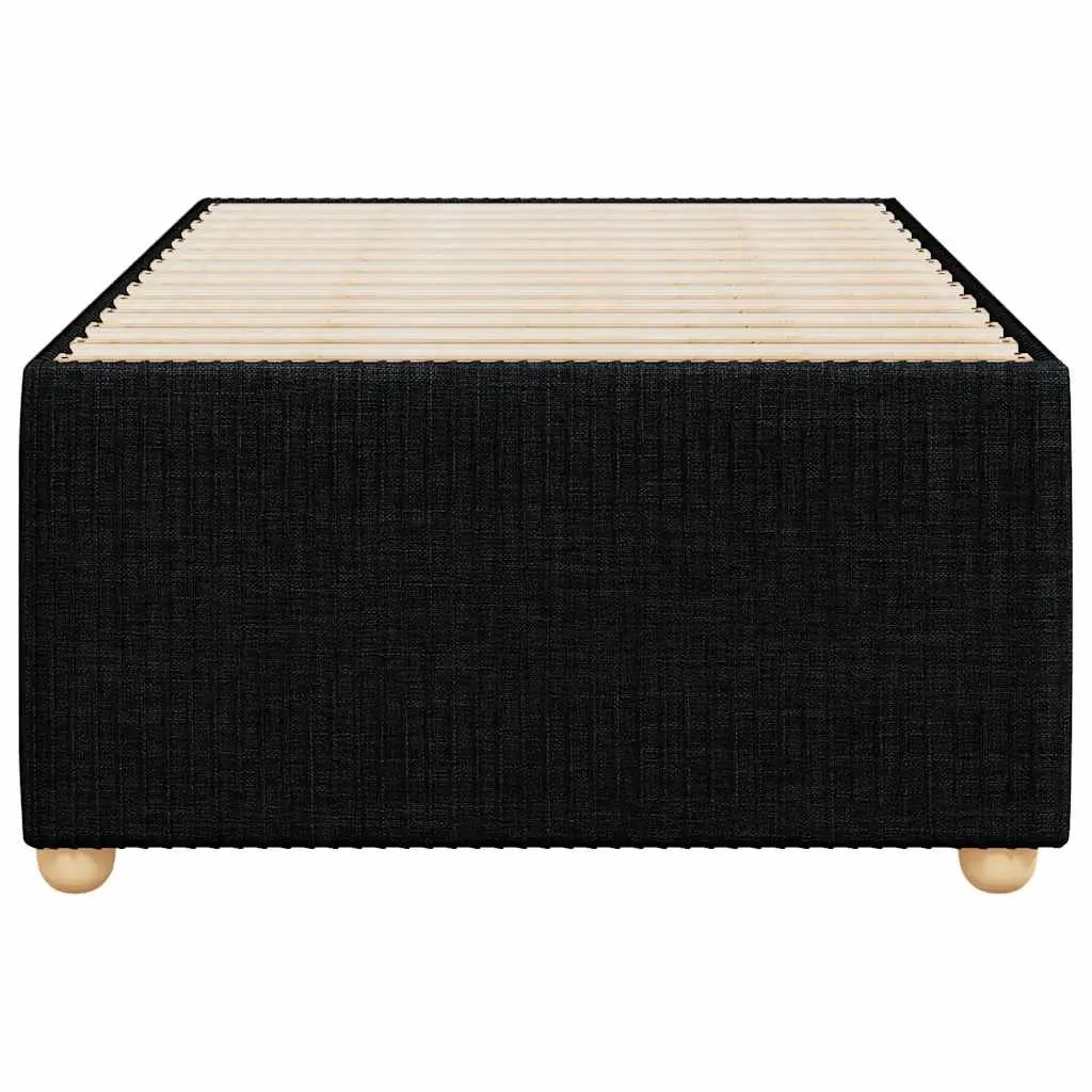 Bed Frame Black Fabric Bedroom 90x190 cm
