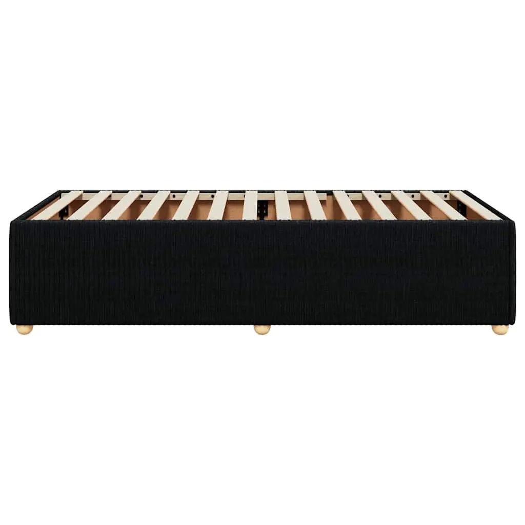 Bed Frame Black Fabric Bedroom 90x190 cm