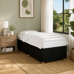 King Single Bed Frame Specifications: Black Velvet Fabric