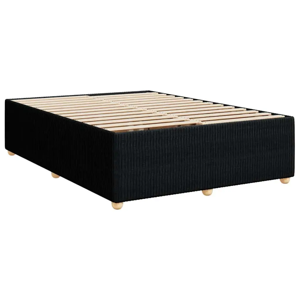 Queen Bed Frame Black Velvet Fabric Bedroom 54 Inch