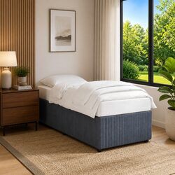 King Single Bed Frame Specifications: Dark Grey Velvet
