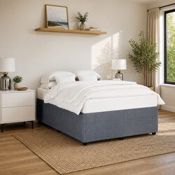 Double Bed Frame Dimensions: Grey Velvet Upholstered Comfort