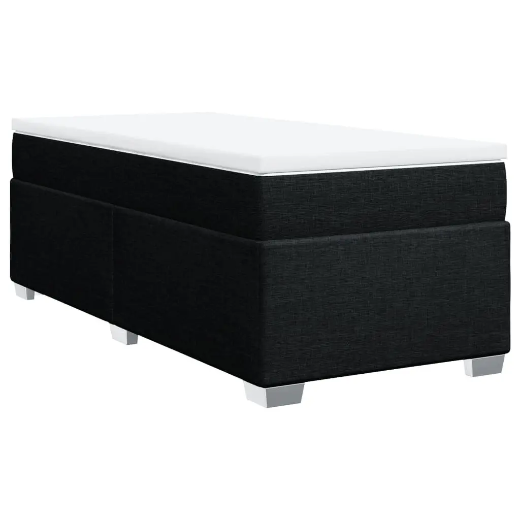 King Single Box Spring Bed with Grey Fabric Frame