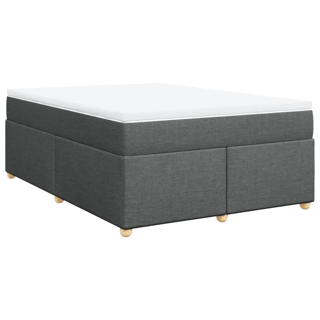 Queen-Sized Bed Frame with Pocket Spring Mattress Grey