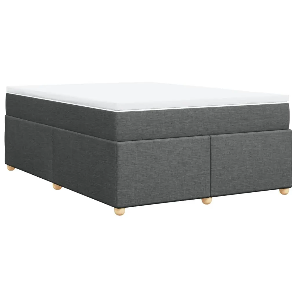 Queen-Sized Bed Frame with Pocket Spring Mattress Grey