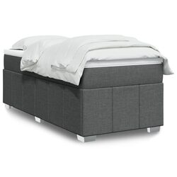 Grey King Single Box Spring Bed with Pocket Spring Mattress