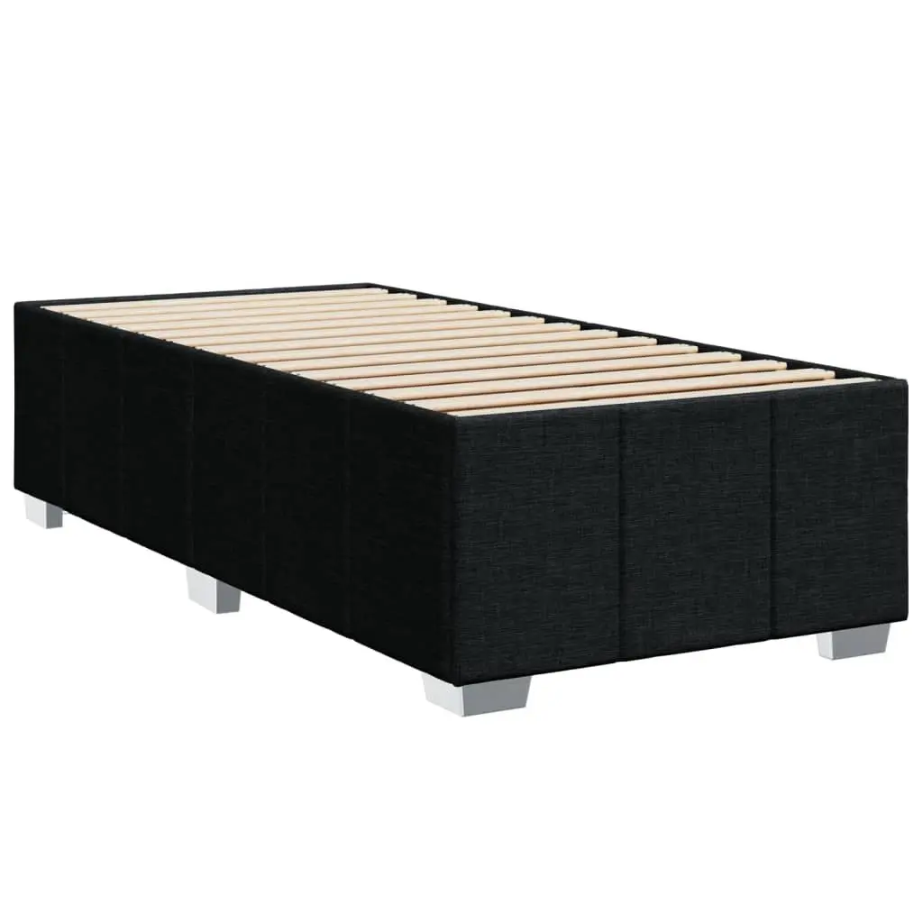 Box Spring Bed with Pocket Mattress for Bedroom King Single Size Black Fabric