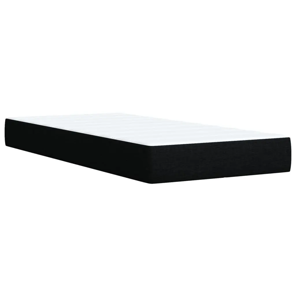 Box Spring Bed with Pocket Mattress for Bedroom King Single Size Black Fabric