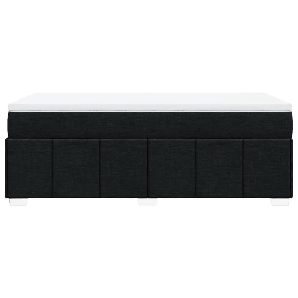 Box Spring Bed with Pocket Mattress for Bedroom King Single Size Black Fabric