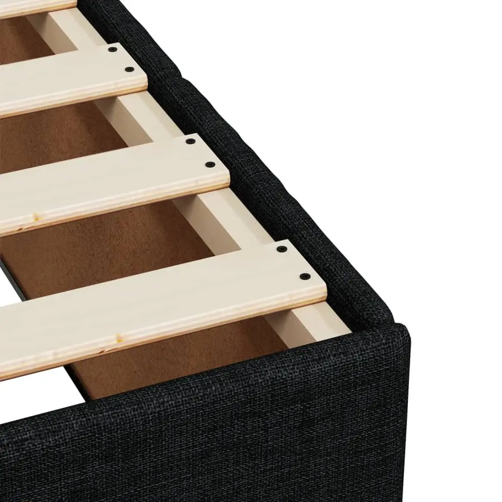 Box Spring Bed with Pocket Mattress for Bedroom King Single Size Black Fabric