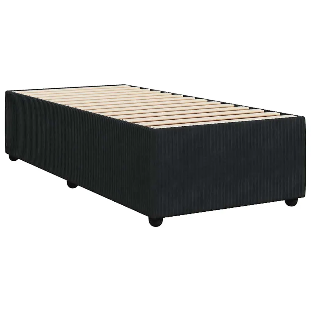 Black Velvet King Single Box Spring Bed