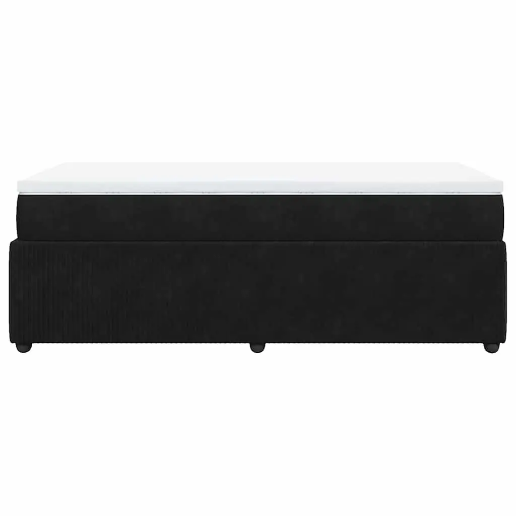 Black Velvet King Single Box Spring Bed