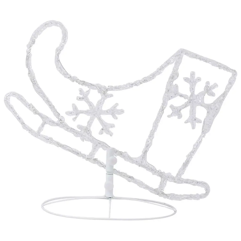 Christmas Decoration Indoor Outdoor 260cm Flying Reindeer Sleigh with 72 LED Lights