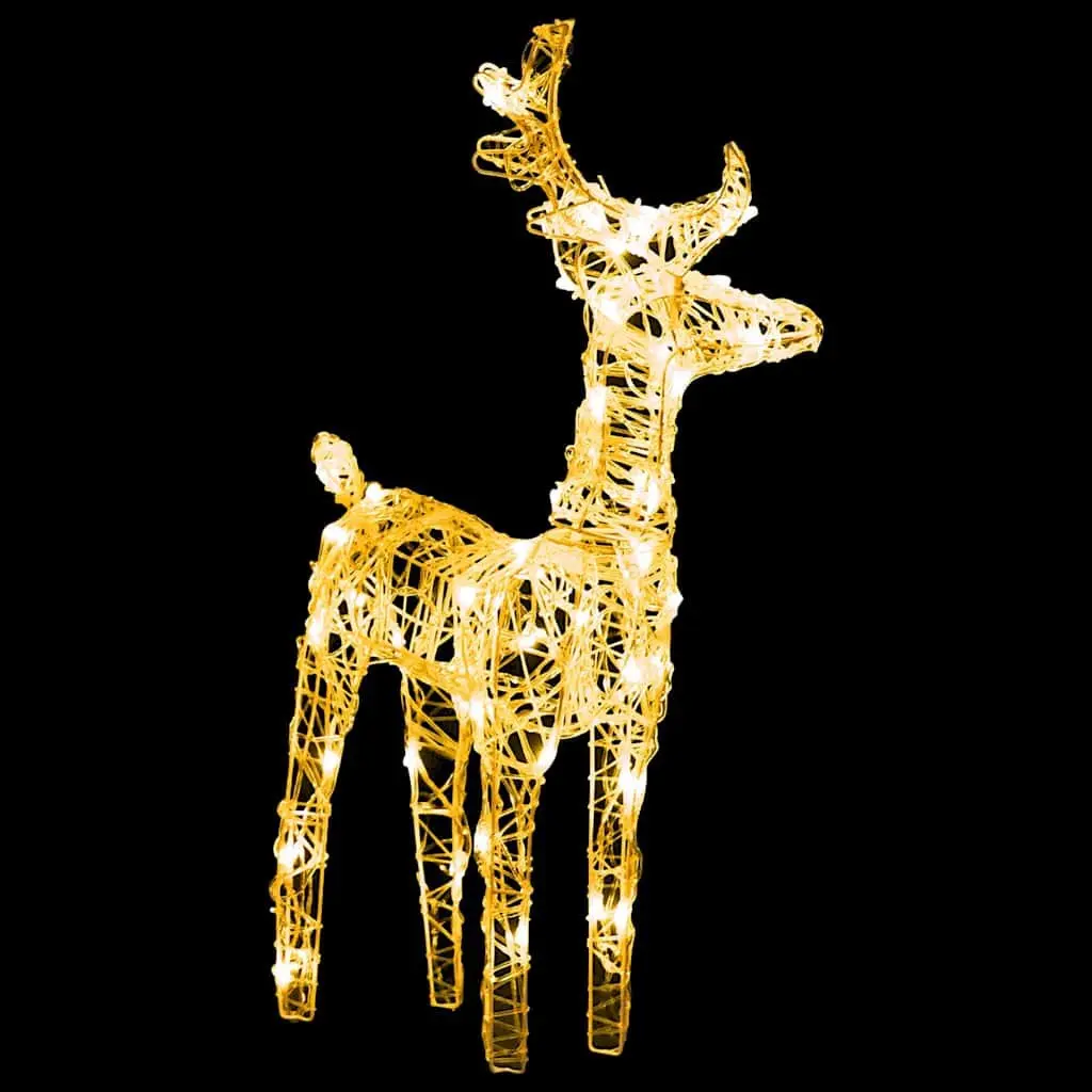 Christmas Reindeer Sleigh Light Decoration Outdoor Garden 130 cm 160 LEDs Warm White