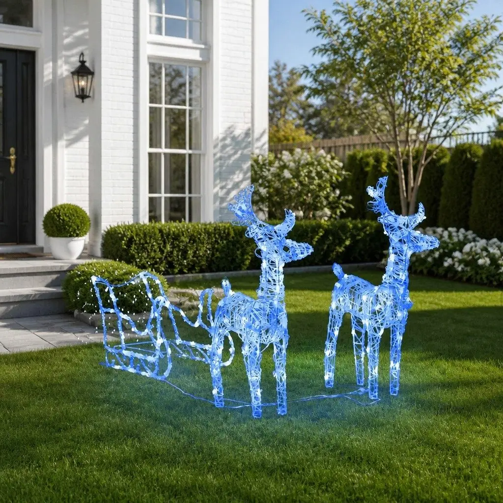 Christmas Reindeer Sleigh Decoration