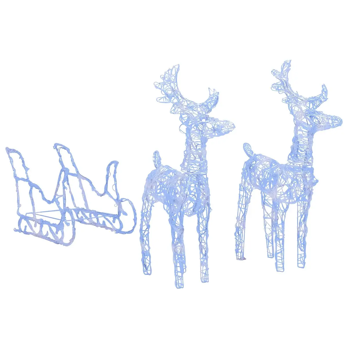 Christmas Reindeer Sleigh Decoration