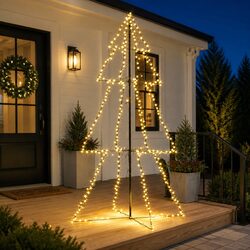 Christmas Cone Tree Specifications: 300 LEDs, 120x220 cm