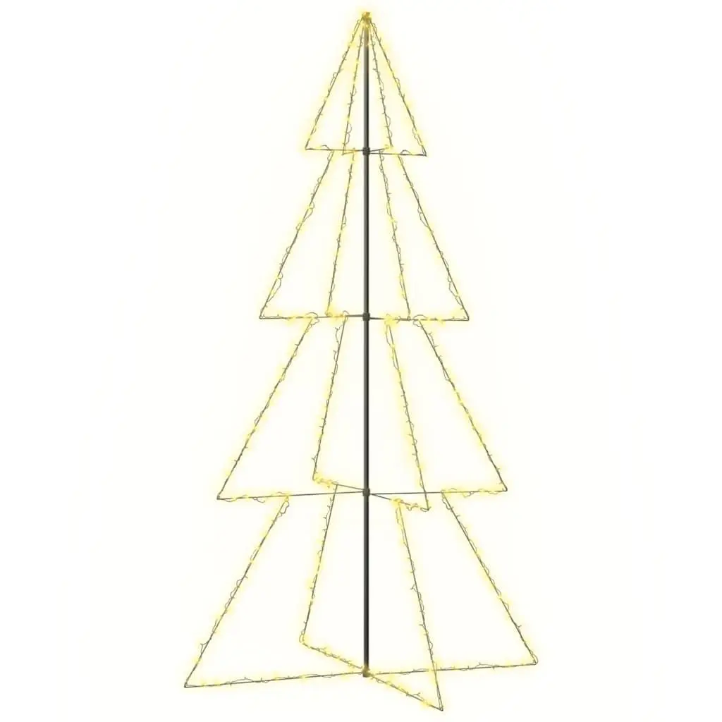 Christmas Cone Tree 360 LED Lights Indoor Outdoor Decoration 143x250cm White