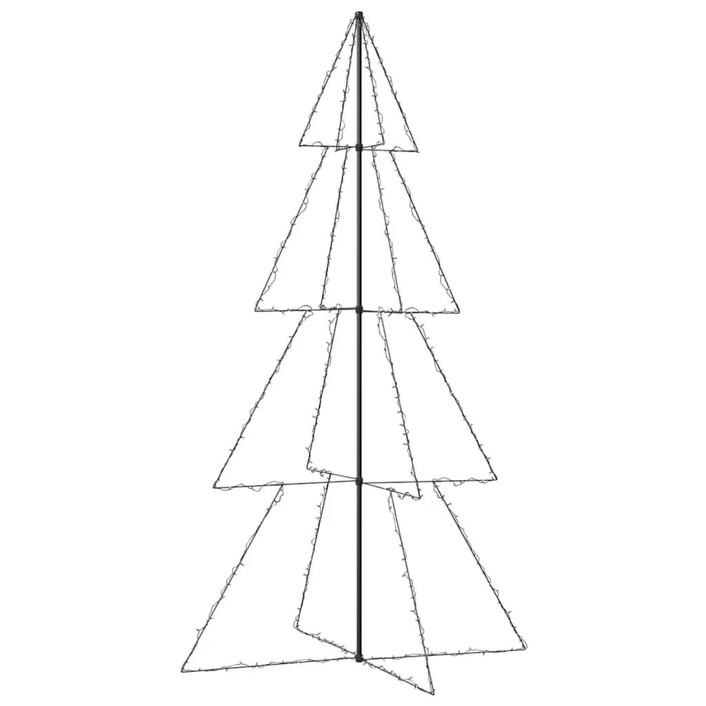 Christmas Cone Tree 360 LED Lights Indoor Outdoor Decoration 143x250cm White