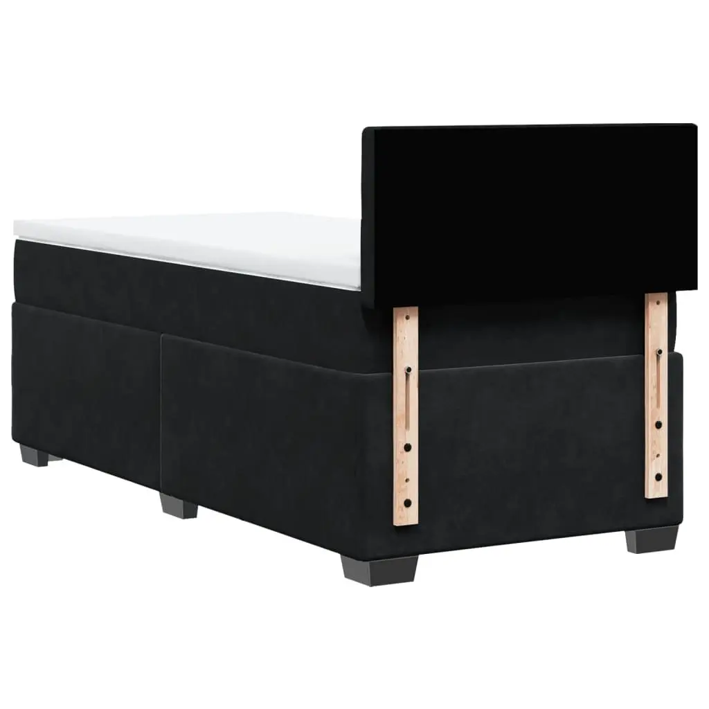 King Single Velvet Upholstered Box Spring Bed