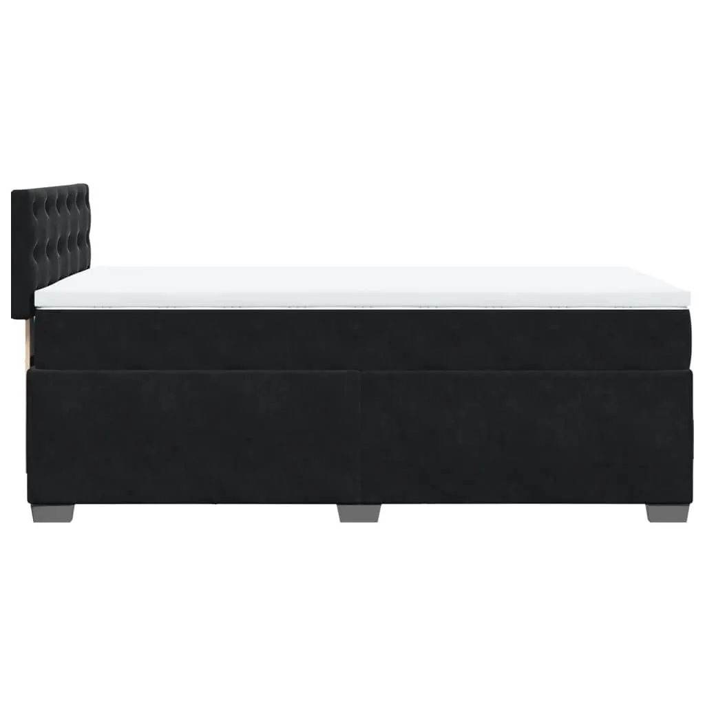 King Single Velvet Upholstered Box Spring Bed