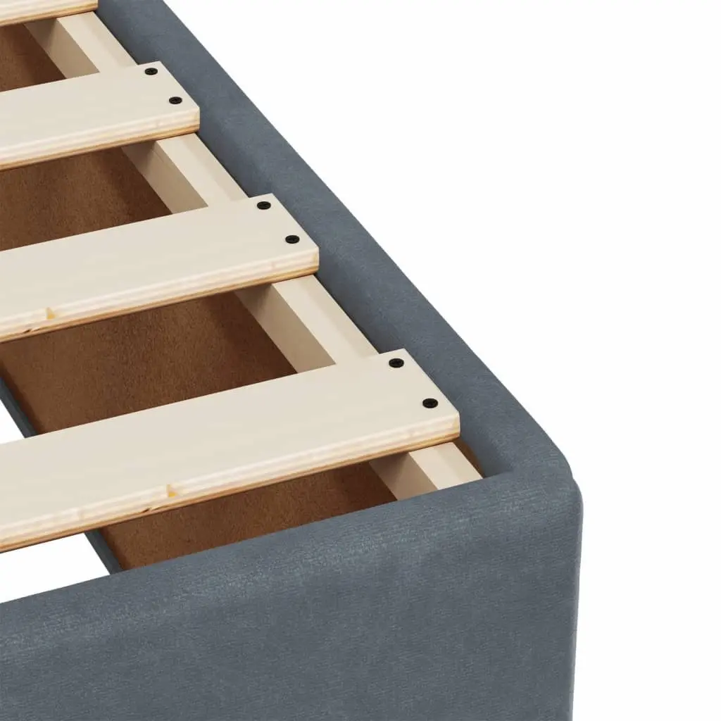 Box Spring Bed with Pocket Sprung Mattress for Bedroom Black Velvet Upholstered Frame