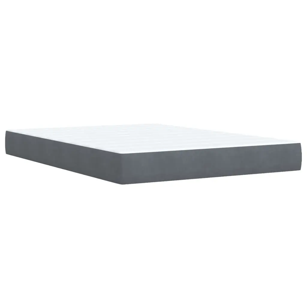 Box Spring Bed with Pocket Spring Mattress Double Velvet Upholstered Frame