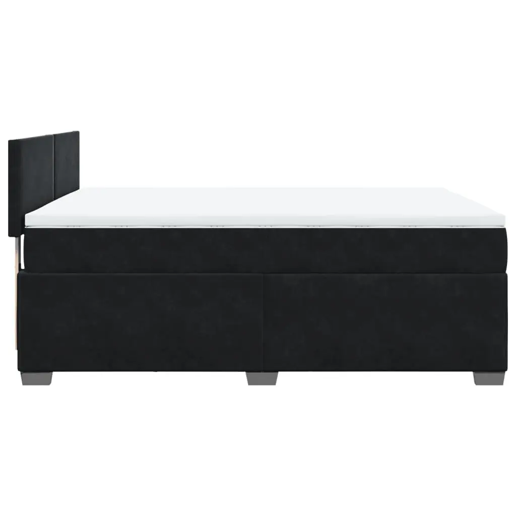 Queen Box Spring Bed with Pocket Spring Mattress Velvet Upholstered Frame Grey