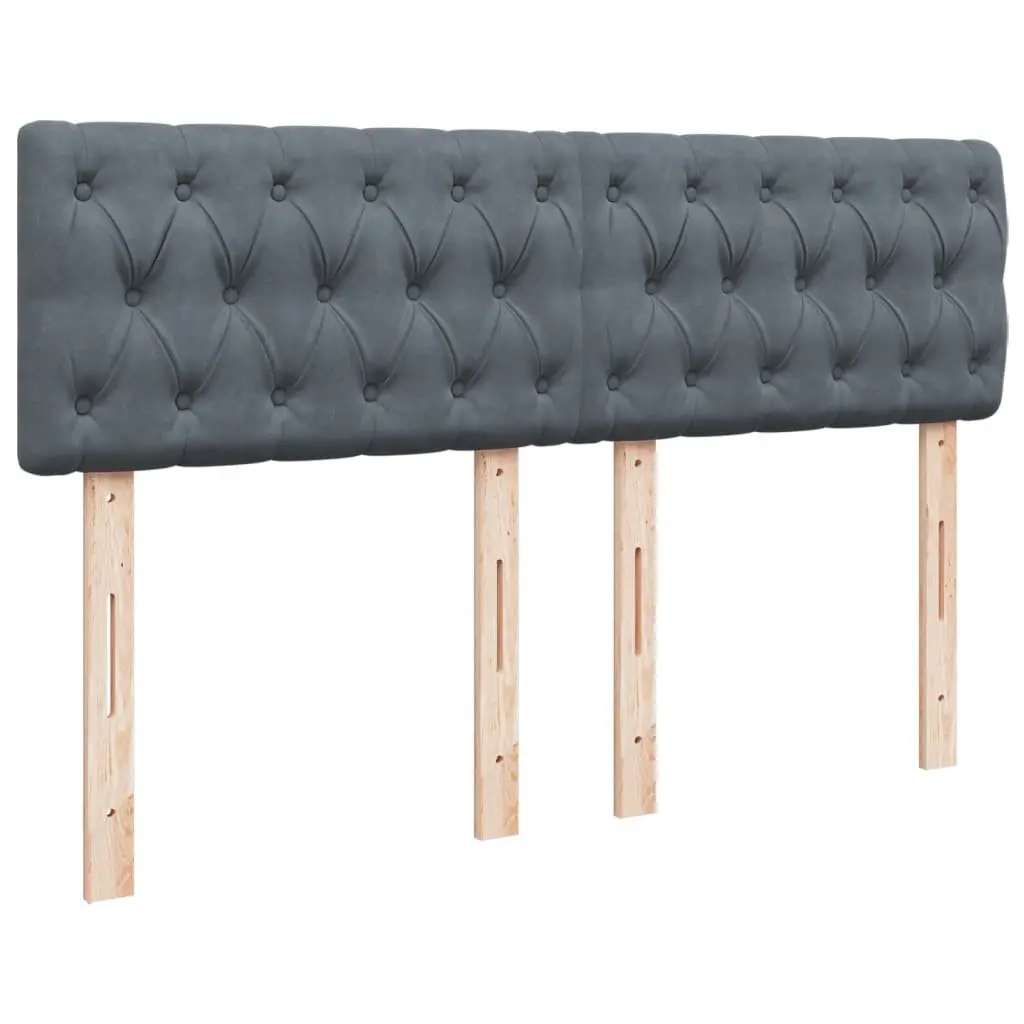 Queen Size Velvet Upholstered Box Spring Bed