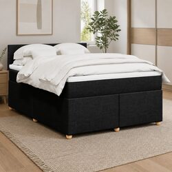 Queen Box Spring Bed Specs: Pocket Mattress and Black Frame