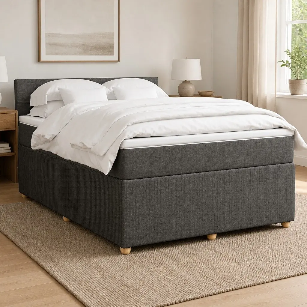Queen Size Box Spring Bed with Pocket Spring Mattress