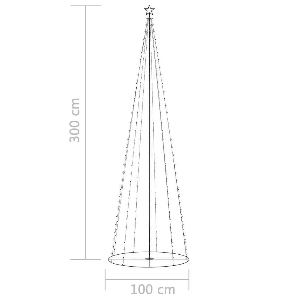 Christmas Cone Tree 330 Warm White LEDs Decoration Indoor Outdoor Garden Display