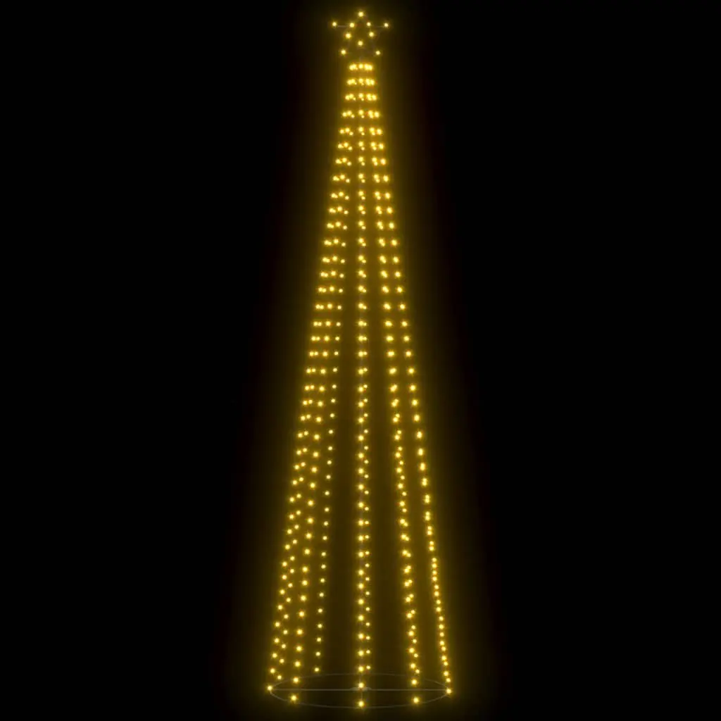 Christmas Cone Tree Indoor Outdoor 100cm Base 360cm Height 400 Warm White LEDs