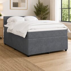 Queen Bed with Pocket Spring Mattress & Slatted Frame