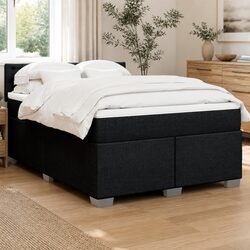 Specifications of Black Fabric Queen Box Spring Bed