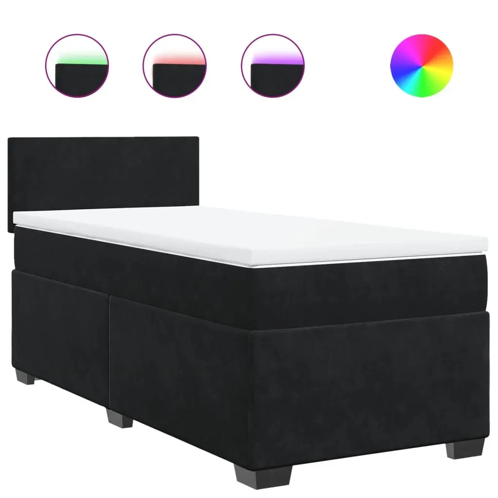 King Single Bed with Velvet Fabric