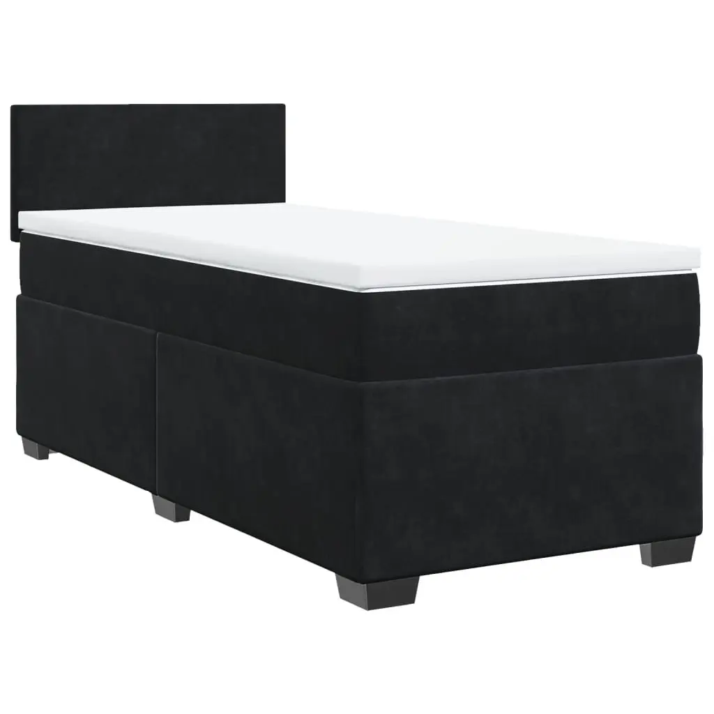 King Single Bed with Velvet Fabric
