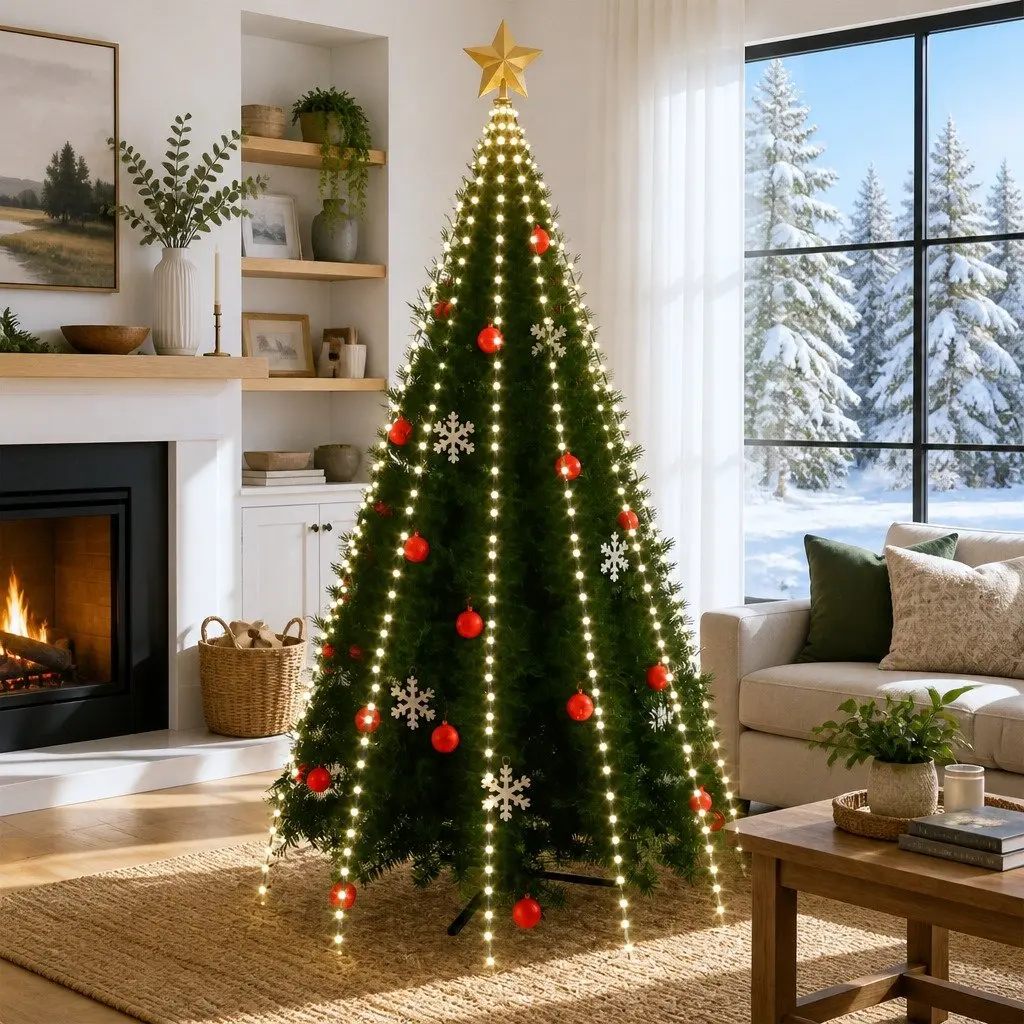 500 LED Cold White Tree Lights for Christmas