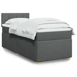 King Single Box Spring Bed with Pocket Spring Mattress & LED Lights