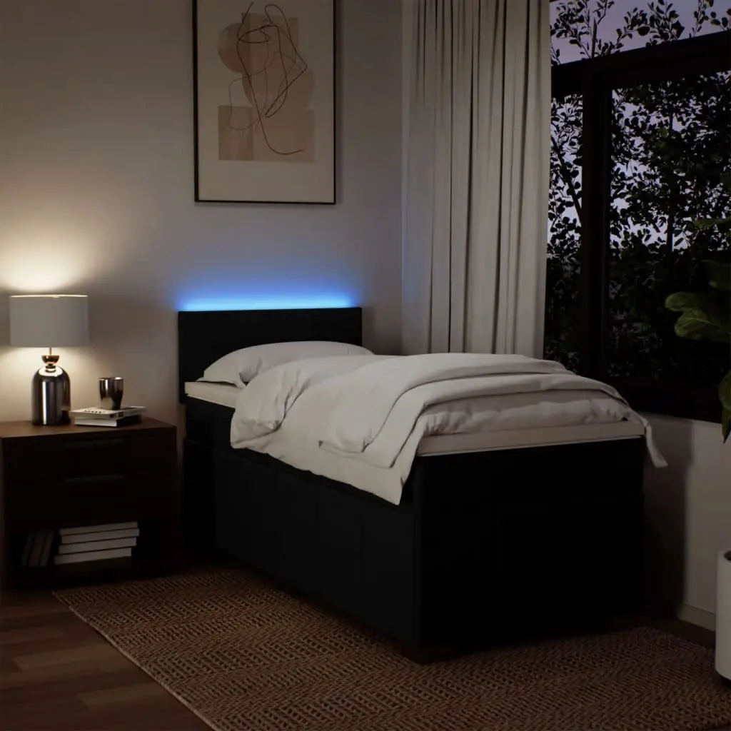 King Single Box Spring Bed with LED and Mattress