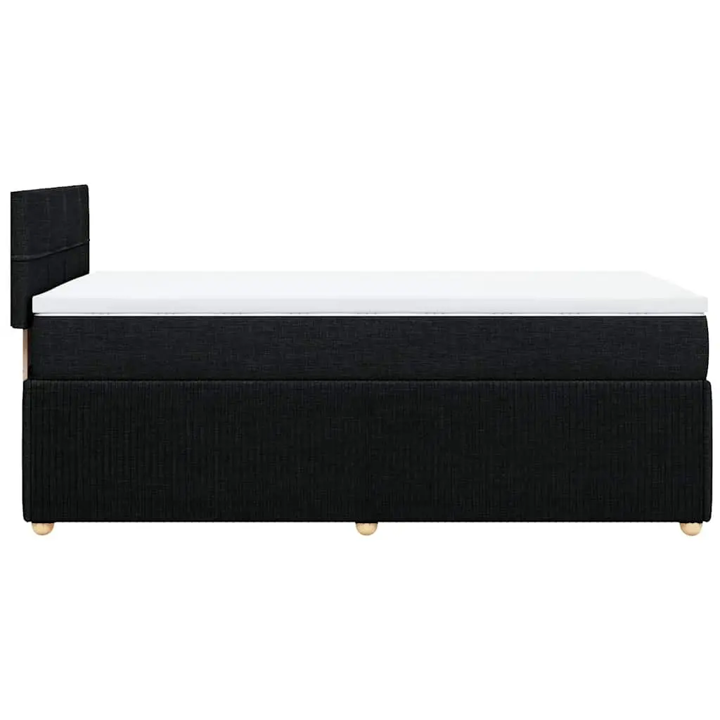 King Single Box Spring Bed with Pocket Spring Mattress LED Lights Dark Grey