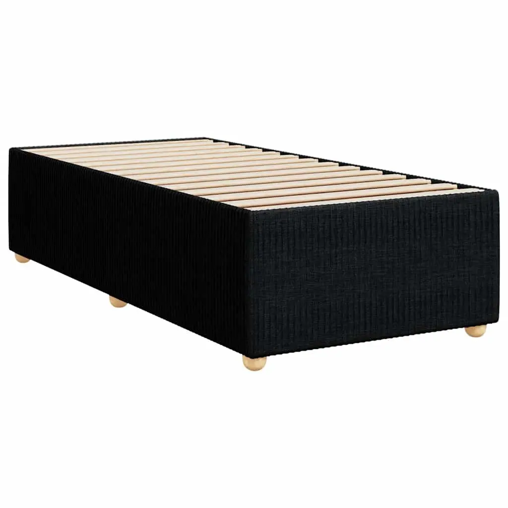 King Single Box Spring Bed with Pocket Spring Mattress LED Lights Dark Grey