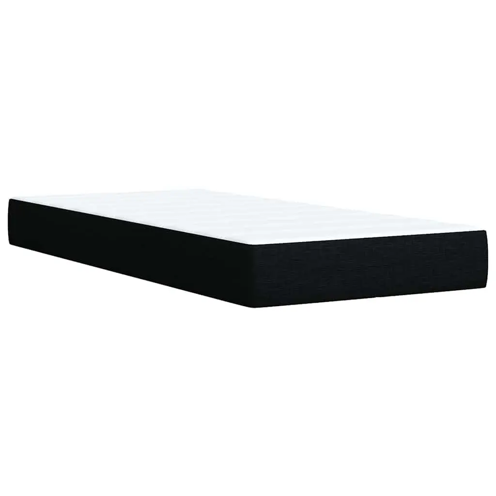 King Single Box Spring Bed with Pocket Spring Mattress LED Lights Dark Grey