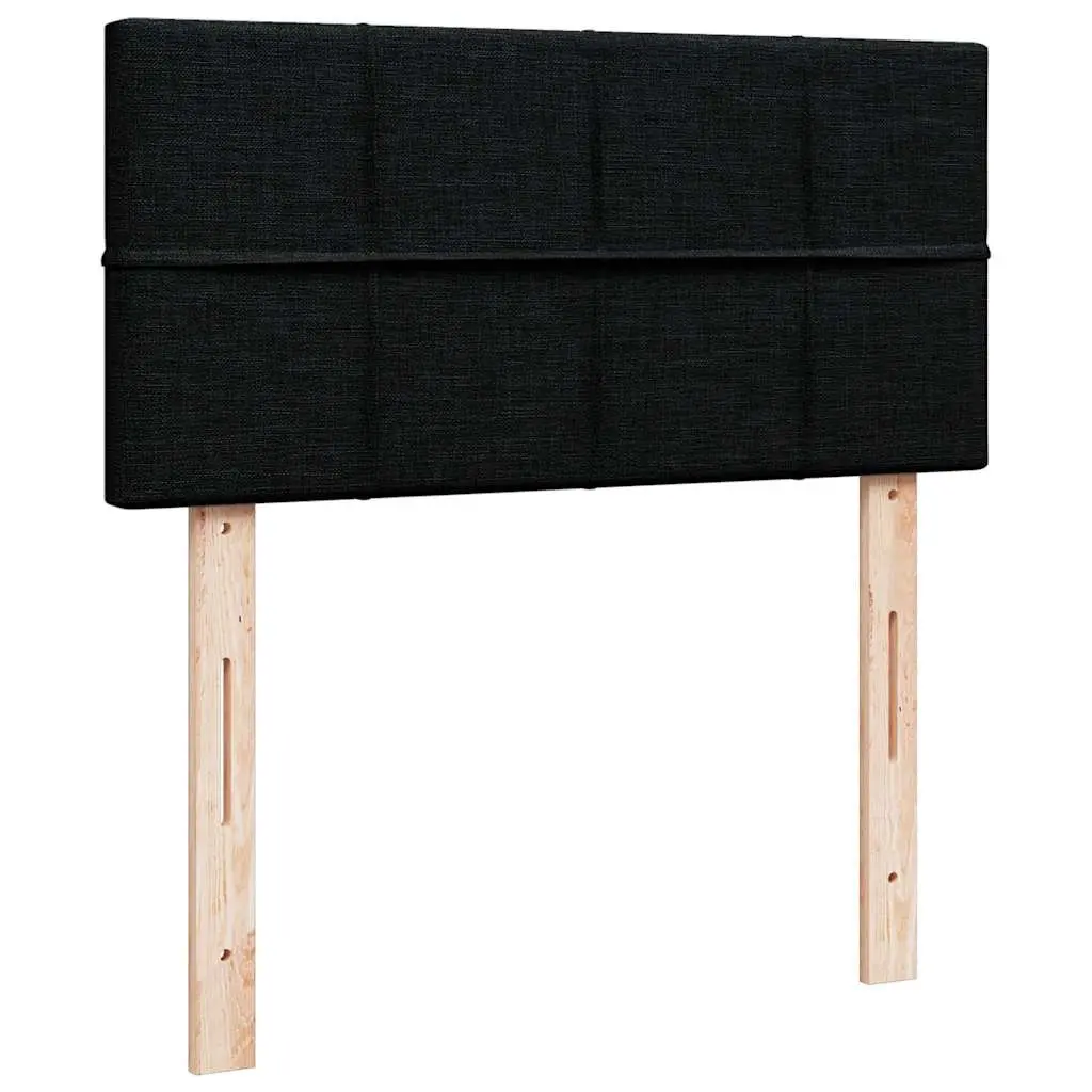 King Single Box Spring Bed with Pocket Spring Mattress LED Lights Dark Grey